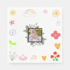 Gult och Lila för barn av dagslöjor Pappersservett