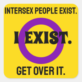 Gult och Lila för meddelanden om Flagga mellan sex Fyrkantigt Klistermärke