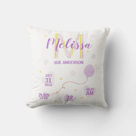 Gult och Lila Nyfödd design Kudde