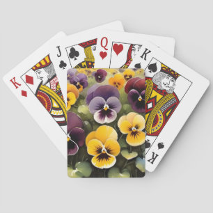 Gult- och lila-paneler vattenfärgsmåla casinokort