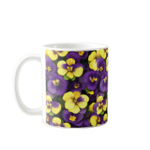 Gult och Lila Pansy Flowers