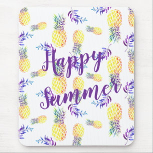 GULT OCH LILA PINEAPPLE LYCKLIG SOMMER MUSMATTA