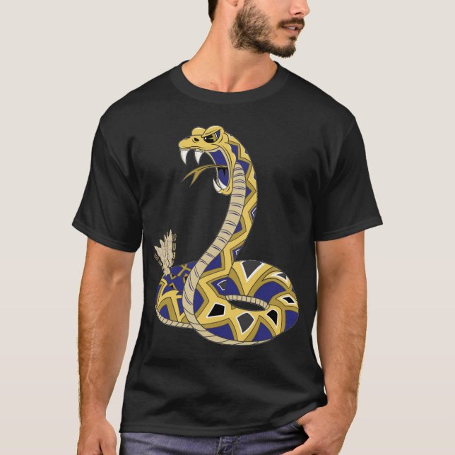 Gult och Lila Rattlesnake T Shirt (Framsida)