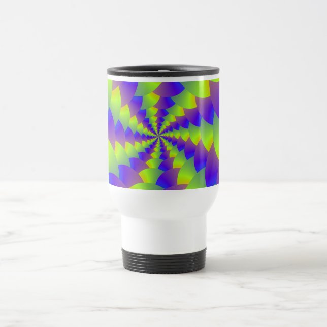 Gult och Lila Spiral Mugg (Center)