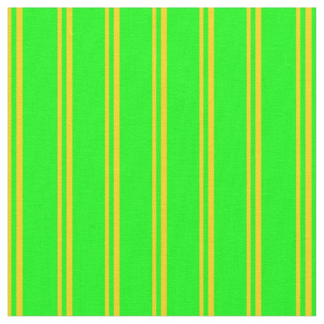 Gult och Lime Färgad Linjer Mönster Tyg (Närbild)
