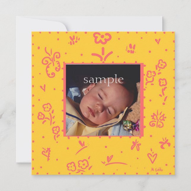 Gult och meddelande om laxblommans födelse (Framsida)