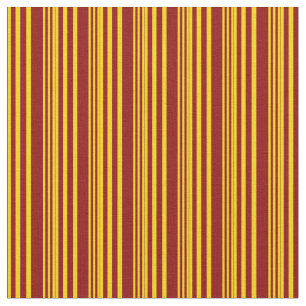 Gult och Mörk Röd stripe/Lintade Mönster Tyg