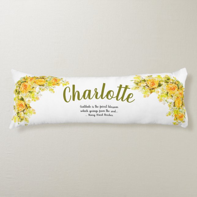 gult och orange av elegant kroppskudde (Framsidan)