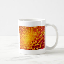 Gult och Orange Chrysanthemum Kaffemugg