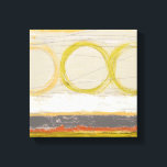 Gult- och Orange-cirklar på flerfärgad bakgrund Canvastryck<br><div class="desc">June Erica Vess är konstnären bakom detta biet av konst. Gult och orange vilar på en flerfärgad bakgrund. Ett unikt arbete,  det skulle göra ett underbart anpassad design för många Zazzle-produkter. Beställ nu!</div>