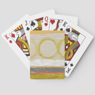 Gult- och Orange-cirklar på flerfärgad bakgrund Casinokort