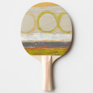 Gult- och Orange-cirklar på flerfärgad bakgrund Pingisracket