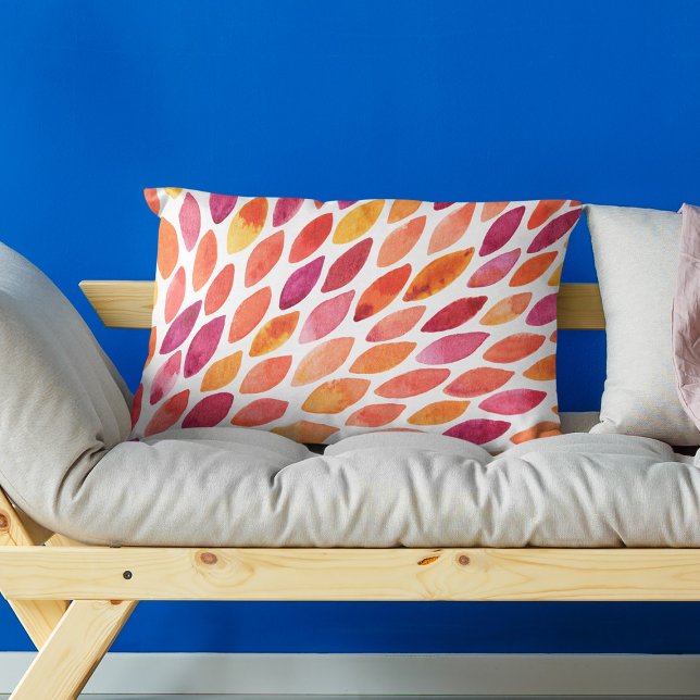 Gult och orange för  och penseldrag med vattenfärg prydnadskudde (Skapare uppladdad)