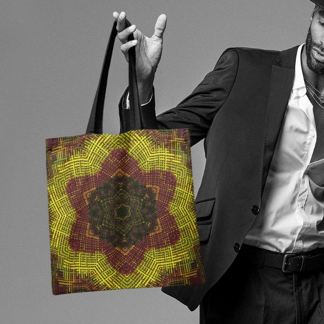Gult och Orange för Weave Mandala Tygkasse (Skapare uppladdad)