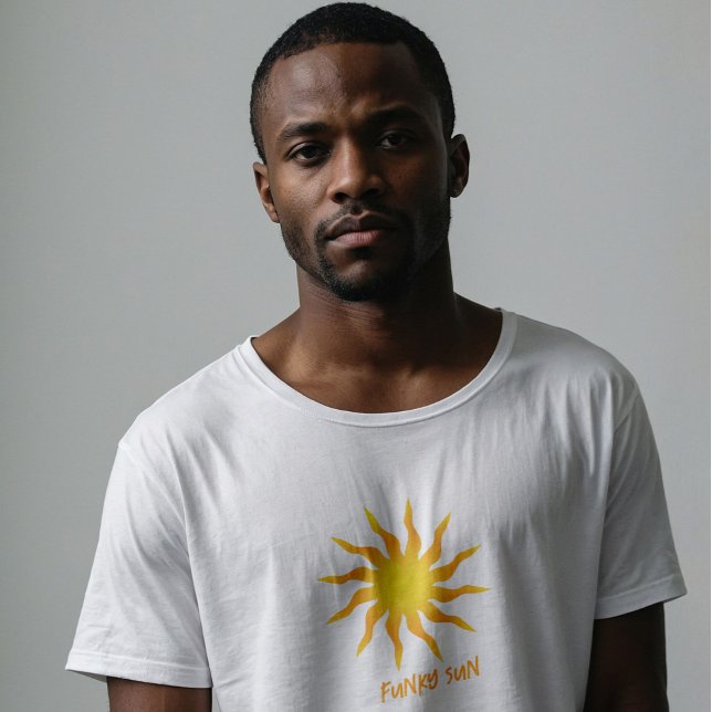 Gult och Orange Funky Flaming Sol T Shirt (Skapare uppladdad)