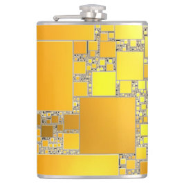 Gult och Orange kolv i fyrkant Fickplunta