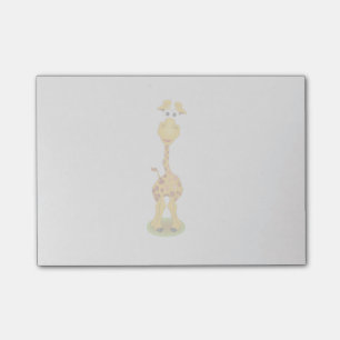 Gult och orange lycklig tecknad giraffe post-it block