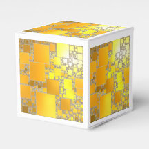 Gult och Orange med kvadratisk ruta