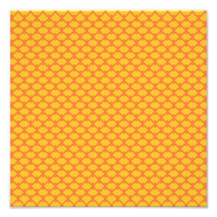 Gult och Orange Mönster Fototryck