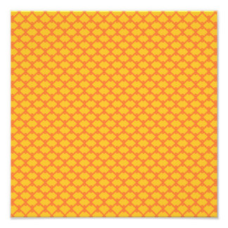 Gult och Orange Mönster Fototryck