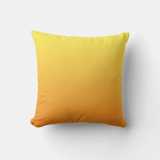 ’Gult och Orange Ombre’ Kudde (Framsida)