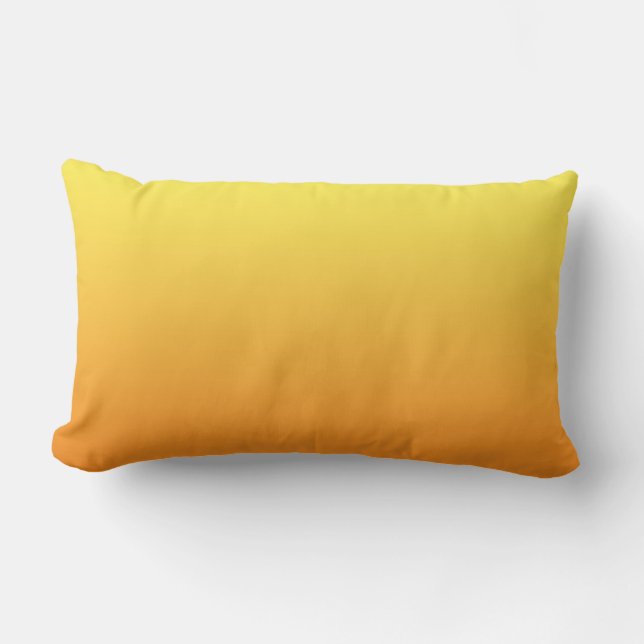 ’Gult och Orange Ombre’ Lumbarkudde (Framsida)