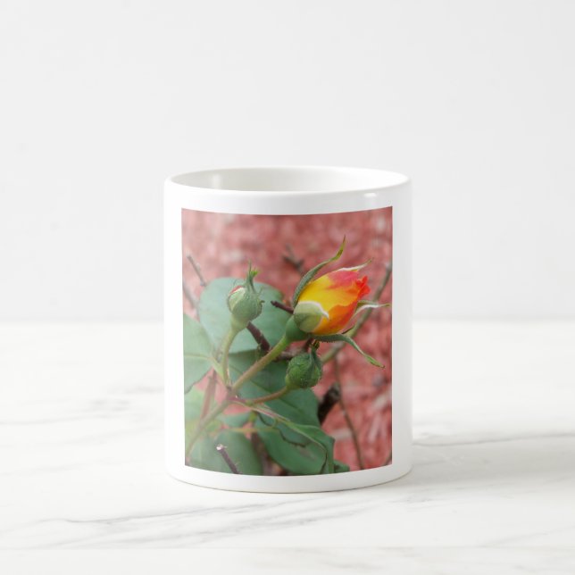 gult och orange ro kaffemugg (Center)