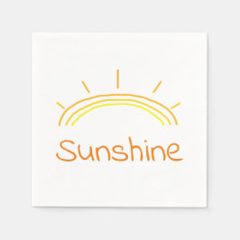 Gult och Orange Solskin Pappersservett