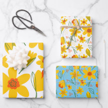 gult och orange som charmerar daffodil papper
