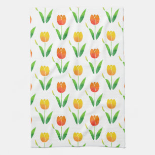 Gult och Orange Tulips 2 Kökshandduk