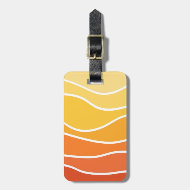 Gult och orange vågar stil bagagebricka (Vertikal Framsida)
