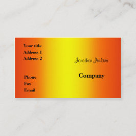 Gult och orange visitkort