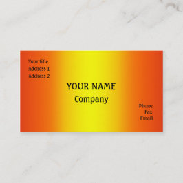 Gult och orange visitkort
