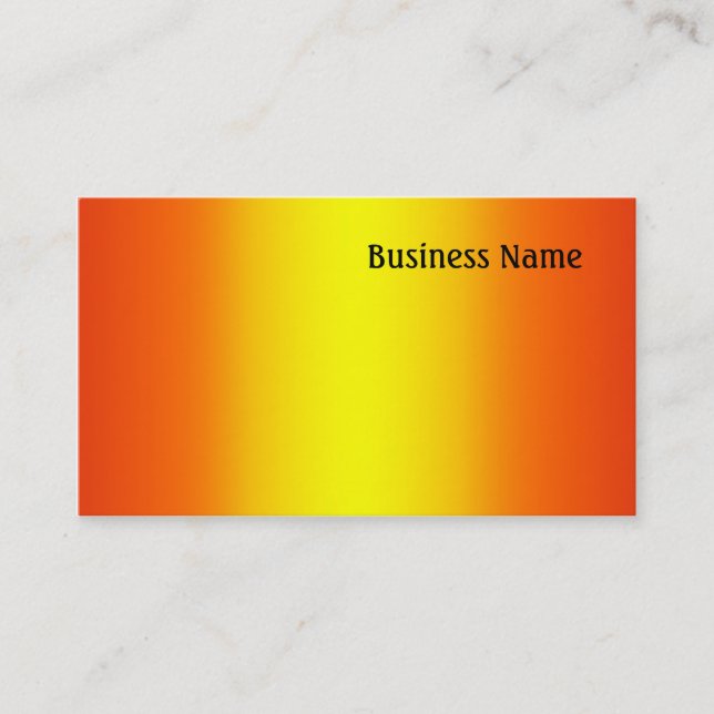 Gult och orange visitkort (Framsida)