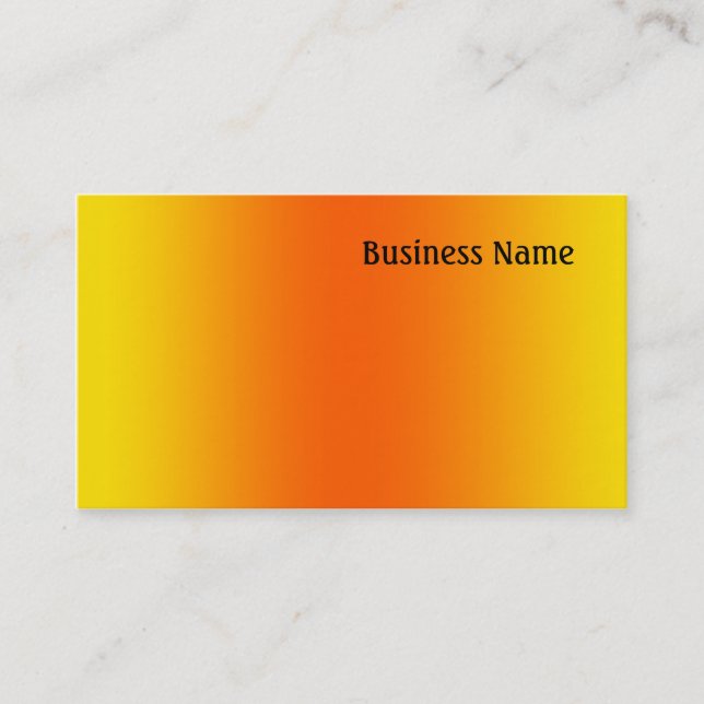 Gult och orange visitkort (Framsida)