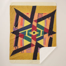 Gult och Red Aztec Quilt