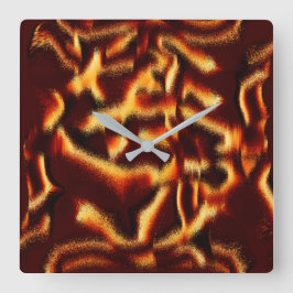 Gult och röda prickar ser suddiga ut med defekt fyrkantig klocka