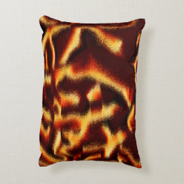 Gult och röda prickar ser suddiga ut med defekt prydnadskudde