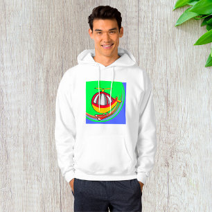 Gult och rödhelikopter hoodie
