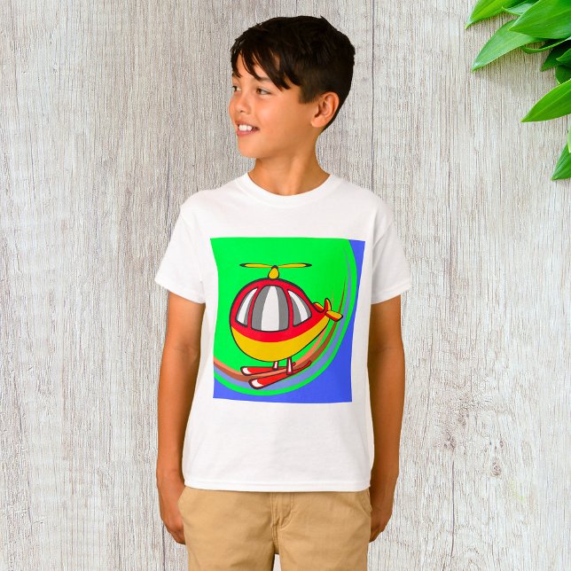 Gult och rödhelikopter t shirt (Skapare uppladdad)