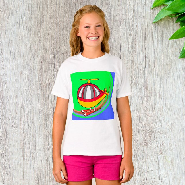 Gult och rödhelikopter t shirt (Skapare uppladdad)