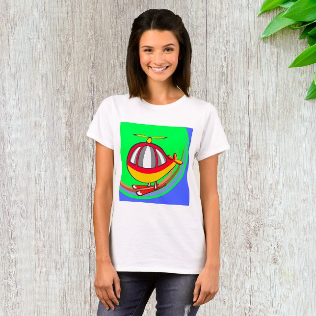 Gult och rödhelikopter t shirt (Skapare uppladdad)