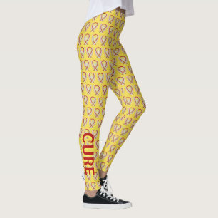 Gult och rödöglighet Anpassningsbar Leggings