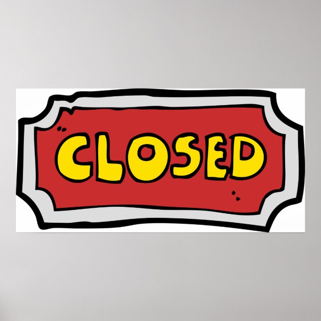 Gult- och rödslutna tecken poster (Framsidan)