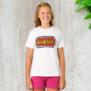Gult- och rödslutna tecken t shirt