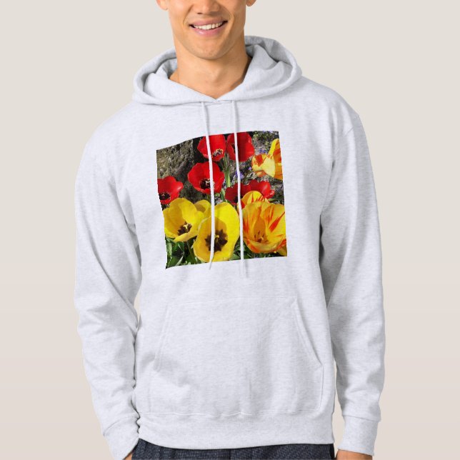 Gult- och rödtuppar hoodie (Framsida)