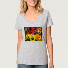 Gult- och rödtuppar t shirt