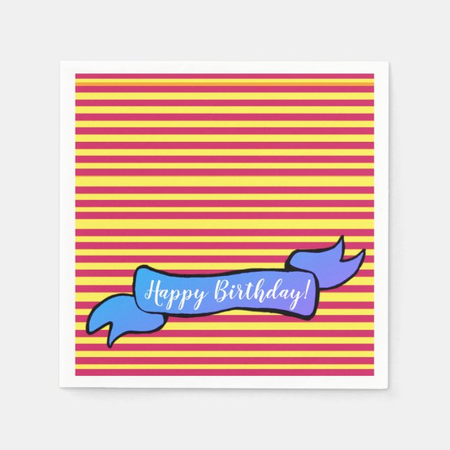 Gult och Rosa dagslöjor Pappersservett (Framsidan)