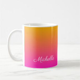 Gult- och rosa-gradientomber kaffemugg