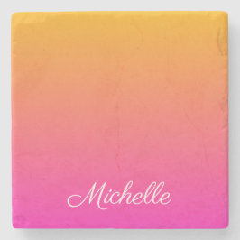 Gult- och rosa-gradientomber stenunderlägg